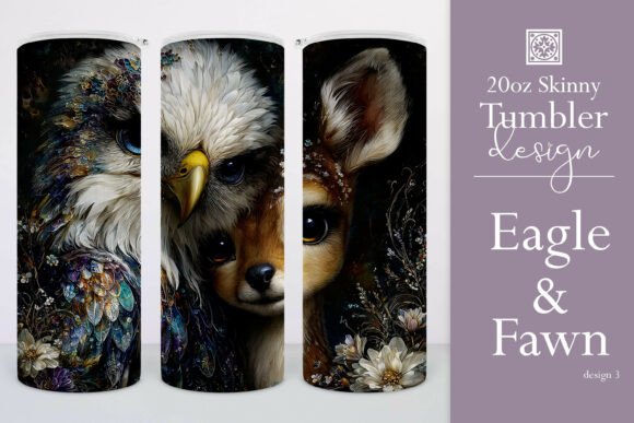 Bald Eagle Deer Tumbler Wrap Graphics Review