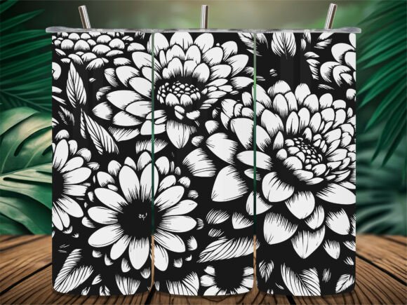 Black Dahlia Floral Art Tumbler Graphics Review