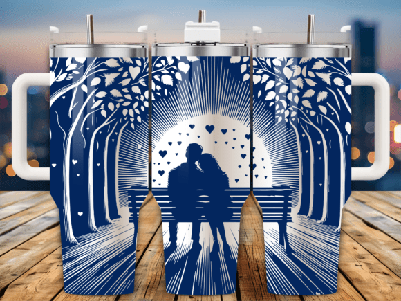 Couple Under Night Trees: Laser Tumbler Graphics Review