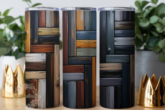 Distressed Wood Plank 20oz Tumbler Wrap Graphics