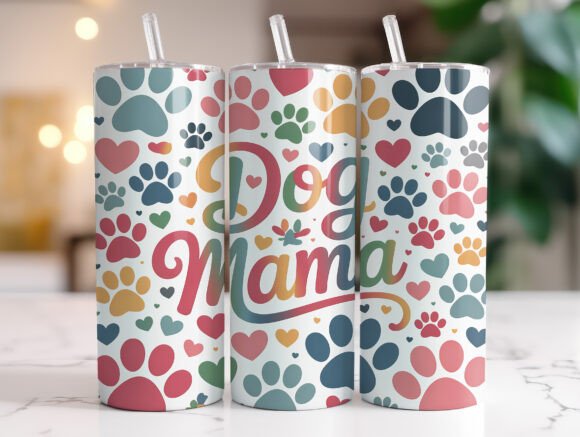 Dog Mama Paw Heart Tumbler Wrap Graphics Review