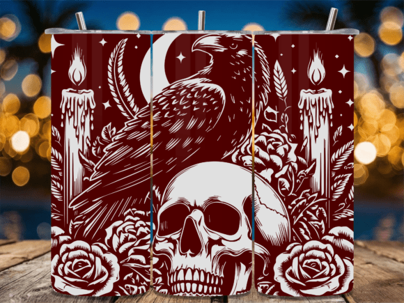 Floral Skull Head Graphics for Crafts and Content