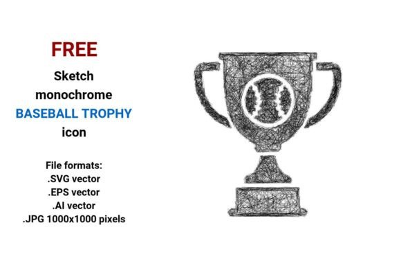 FREE Sketch Baseball Trophy Icon