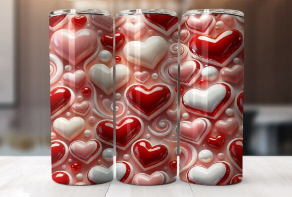 Hearts Valentine Tumbler Wrap Graphics Review