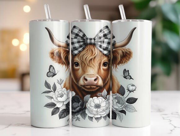 Highland Cow Bow Floral Tumbler: Wraps & Graphics Review