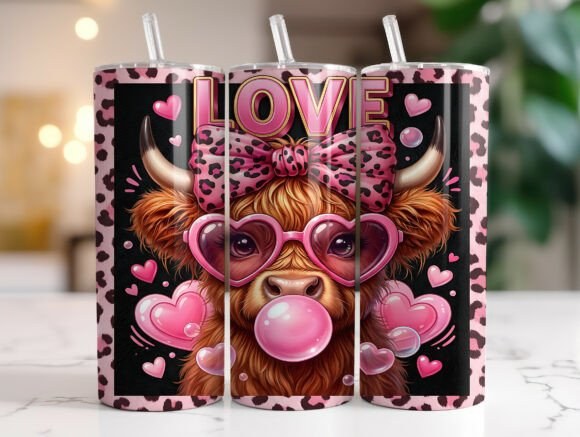 Highland Valentines Tumbler Wraps Graphics: A Designer Review