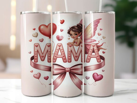 Mama Coquette Valentine Tumbler Wrap Graphics
