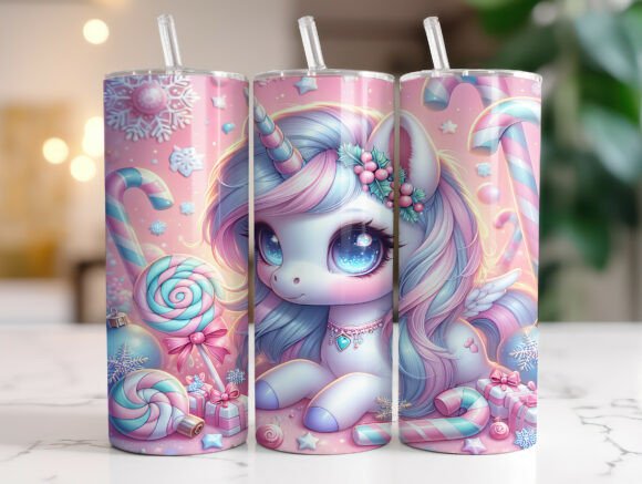 Pastel Unicorn Candy Tumbler Wrap Graphics Review