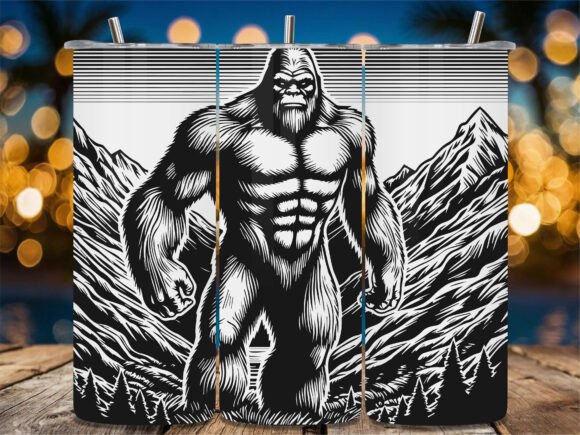 Strong Bigfoot Mountain Tumbler Graphics for Crafts